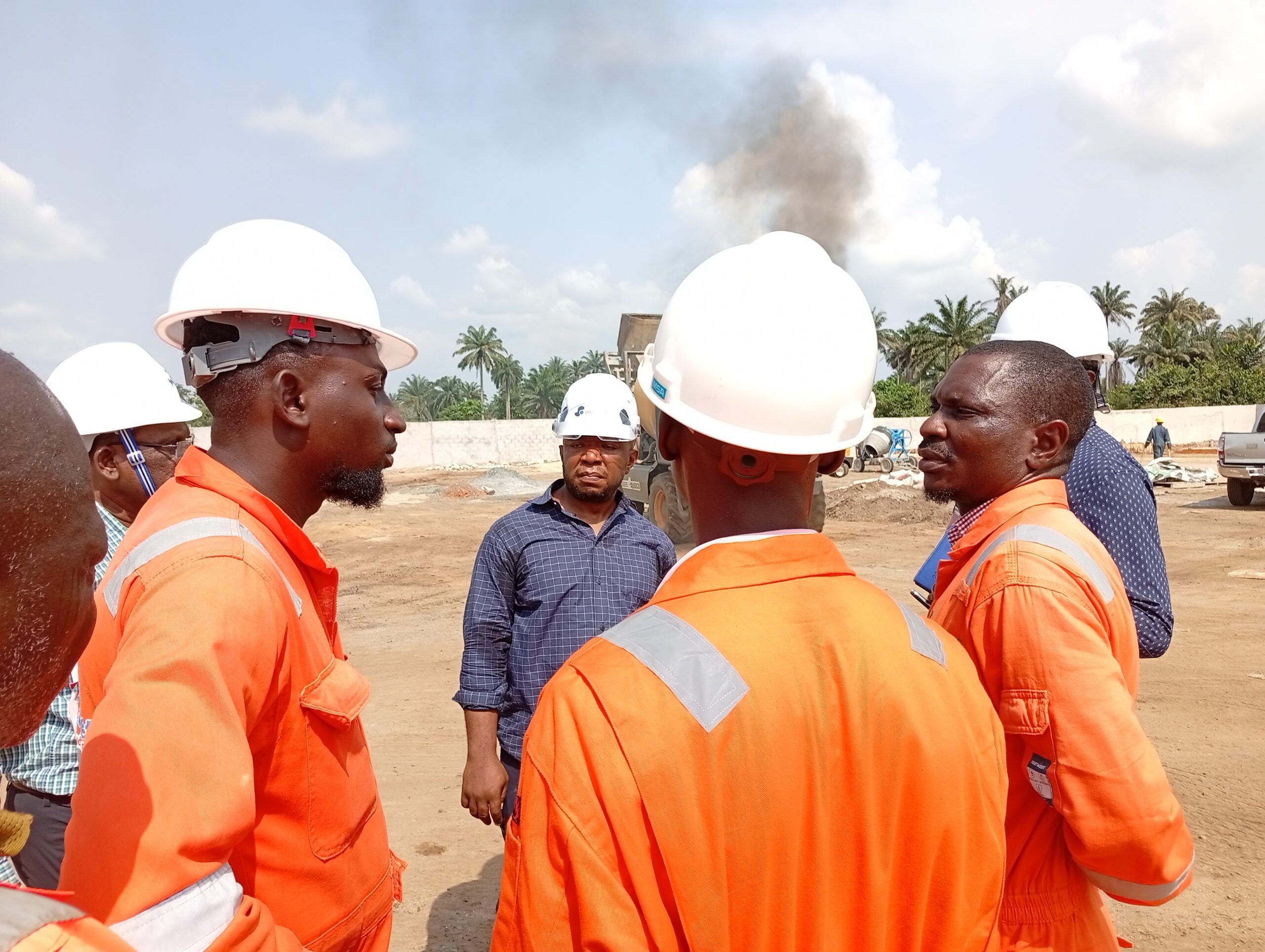 Engineering team on site